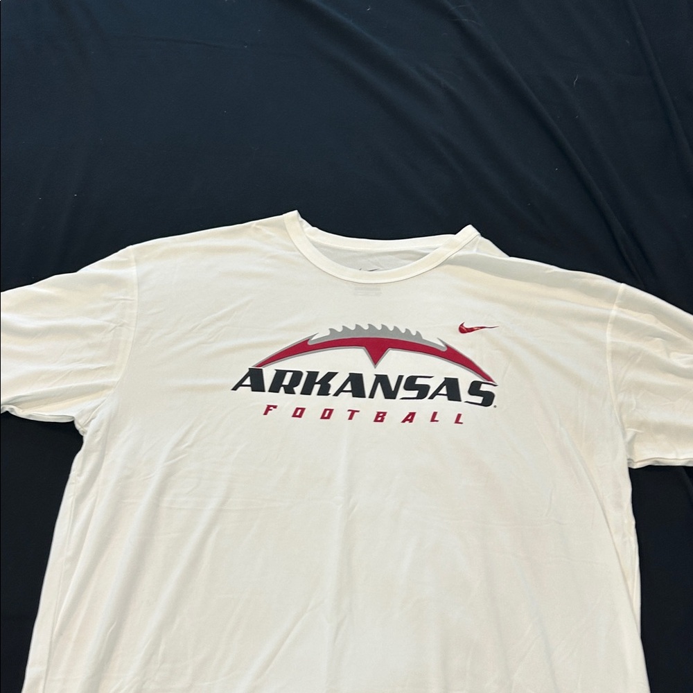 Nike White Arkansas Football Tee